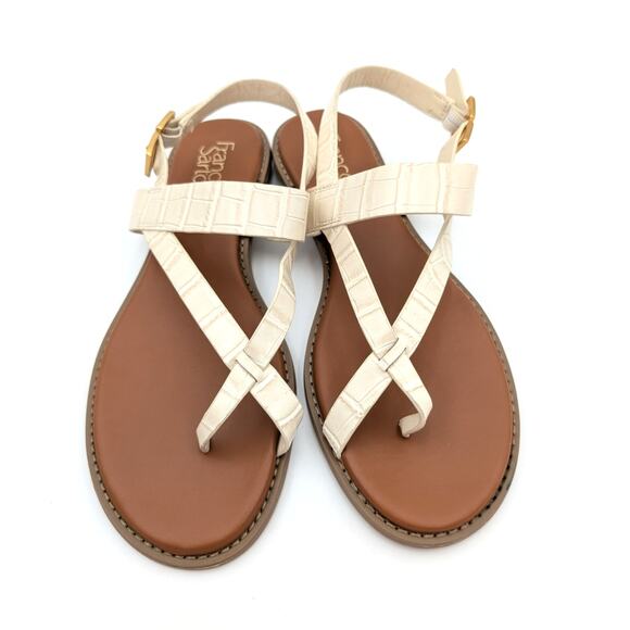 Franco Sarto Gabby Slingback Flat Sandals Ivory Women's Size US10M EU41 - Picture 9 of 11